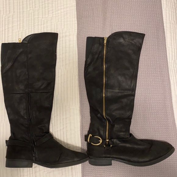 Black knee high target boots, size 11 women’s - Picture 1 of 5